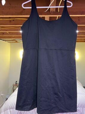 GAP Black Scoop Neck Tank Dress with Wide Straps
